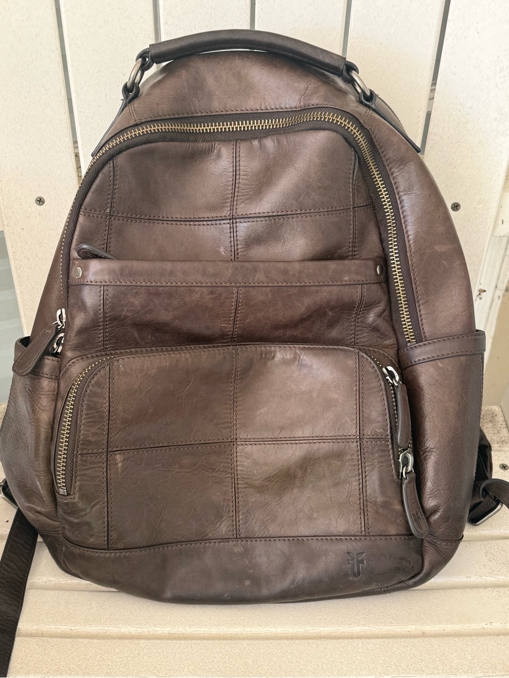 Frye Leather Backpack Brown Leather